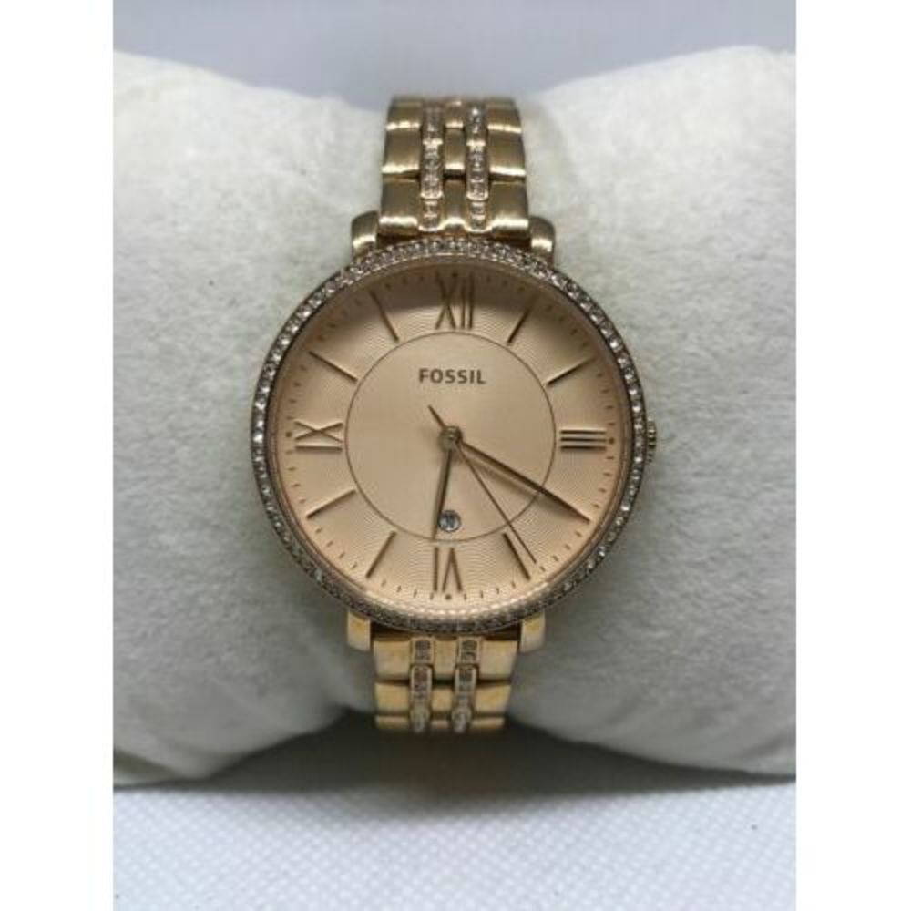 Fossil ES35466 Women Stainless Steel Analog Rose Dial Quartz Genuine Watch Ff125